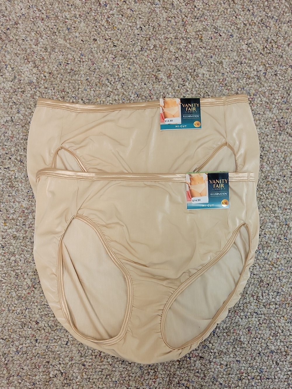 Vanity Fair Nude Illumination Hi-Cut Shapewear Panties - Beige (2-Pack) XL